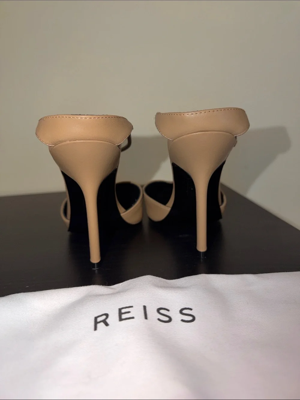 Reiss Tan Pointed-Toe Slingback Heels size 38